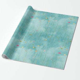 Aqua Reed Spring Gift Wrap
