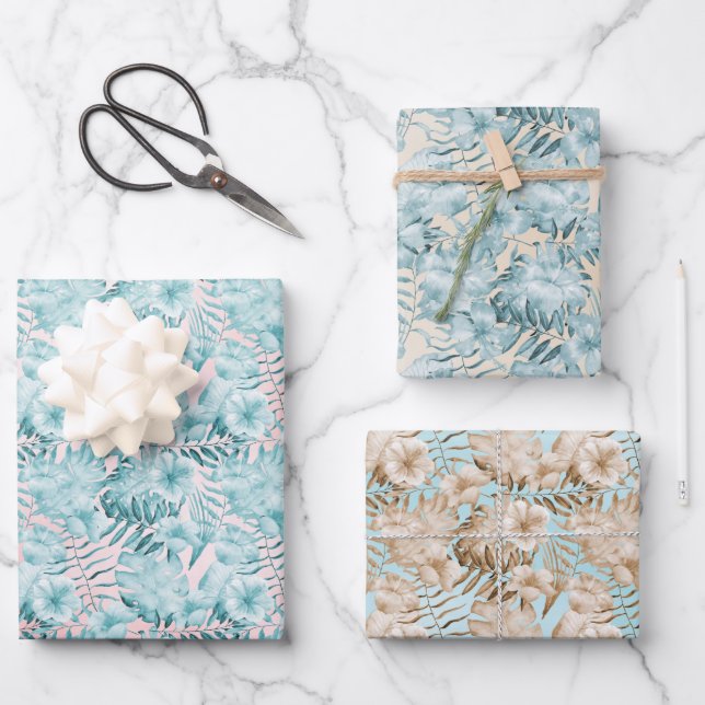 Aqua rose Feuille tropical (Recto)