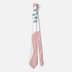 Aqua rose minimaliste et Cravate blanc
