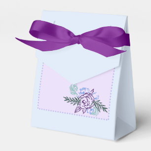 Aqua Rose Wedding Anniversary Favor Box