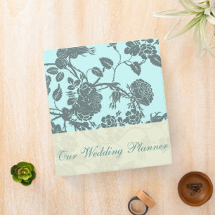 Aqua Rose Wedding Planner Binder