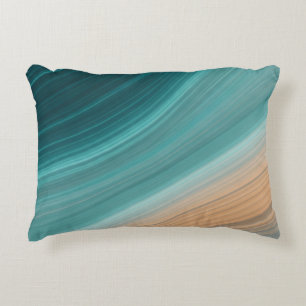 Aqua Sand Flow Accent Pillow
