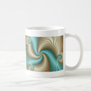 Aqua Satin - Fractal Coffee Mug