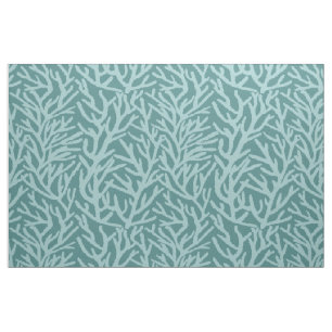 Aqua Sea Coral With Teal Ocean Fabric