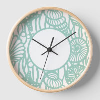 Aqua Seashell Pattern