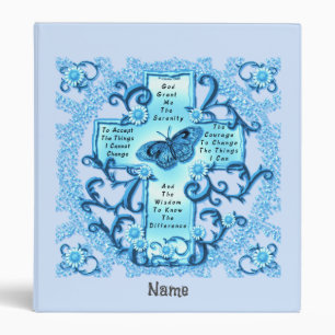 Aqua Serenity Cross binder