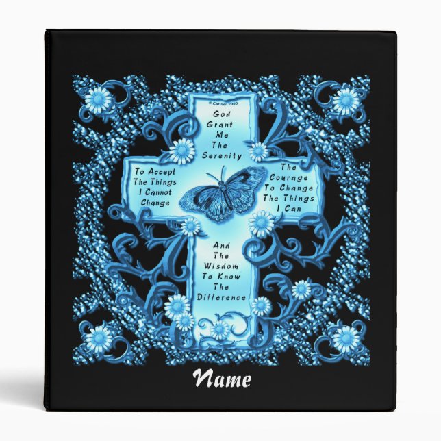Aqua Serenity Cross binder (Front)