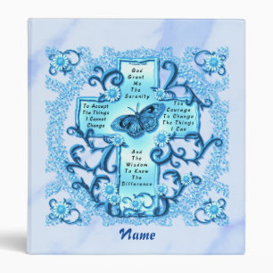 Aqua Serenity Cross binder