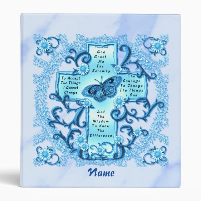 Aqua Serenity Cross binder (Front)