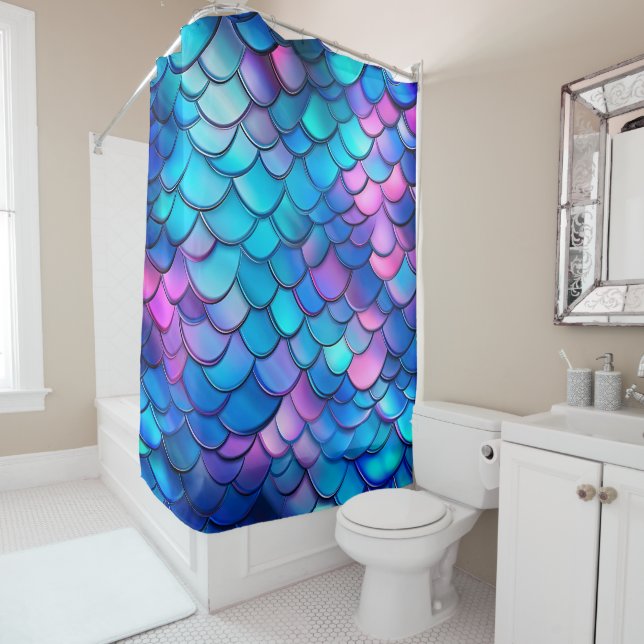 "Aqua Shimmer Iridescent Mermaid Scales" (In Situ)