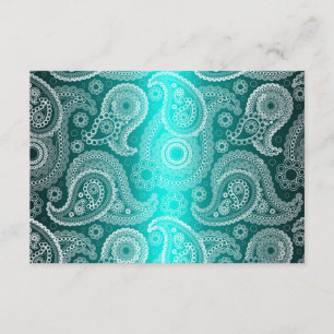 Aqua Shimmer Lace Inde Faire-part de mariage RSVP