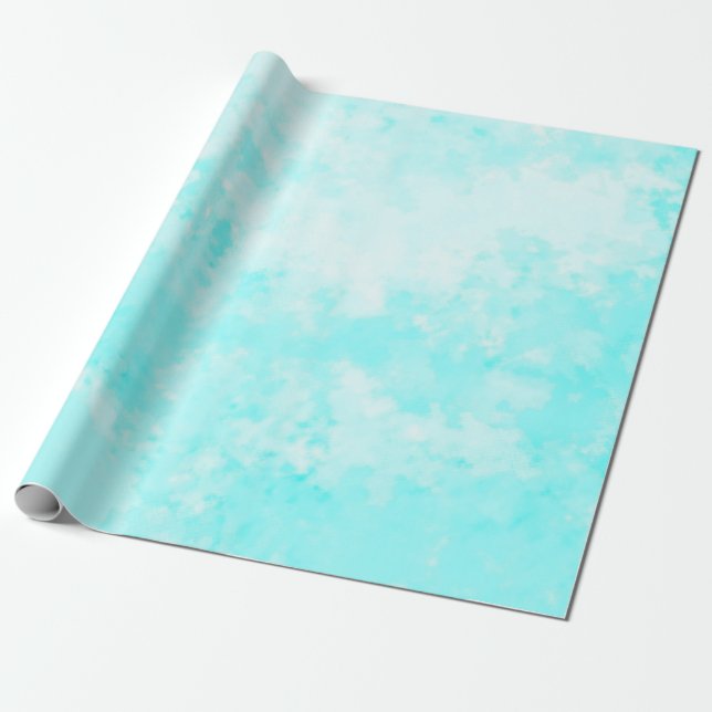 Aqua Sky Wrapping Paper (Unrolled)