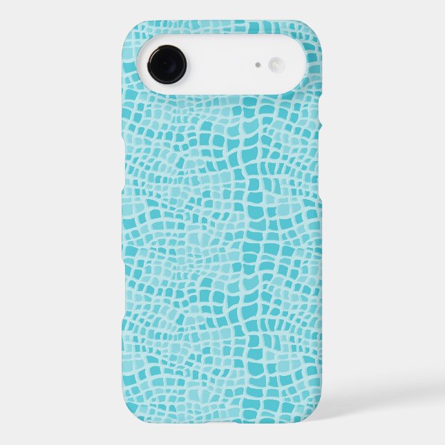 Aqua Snakeskin Pattern Case-Mate iPhone Case (Back)