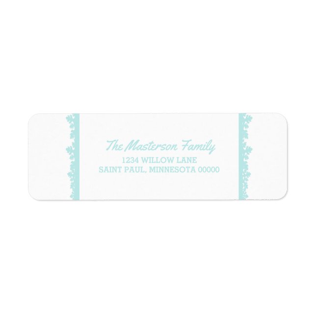 Aqua Snowflake Cadre vacances (Devant)