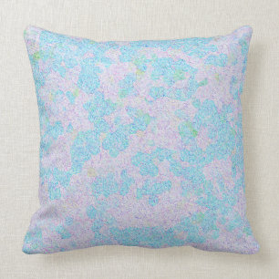 Aqua soft pastel elegant abstract throw pillow