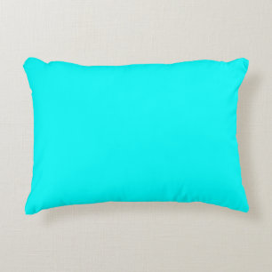 Aqua (solid colour) accent pillow