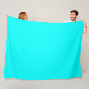 Aqua (solid colour) fleece blanket