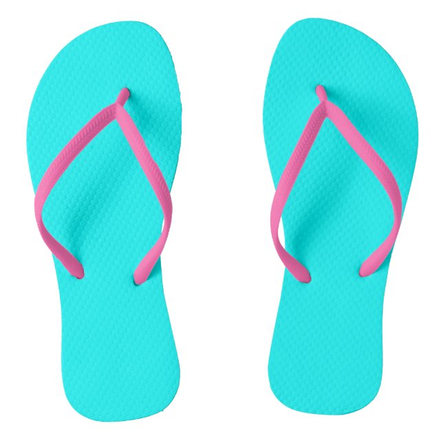 Aqua (solid colour) flip flops (Footbed)