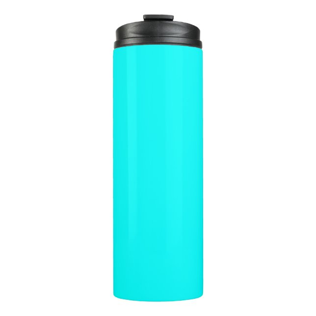 Aqua (solid colour) thermal tumbler (Front)