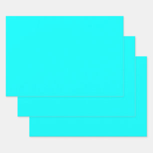 Aqua (solid colour) wrapping paper sheet