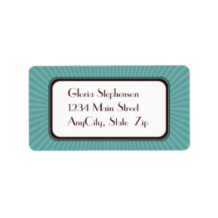 Aqua Spring Rays Address Labels