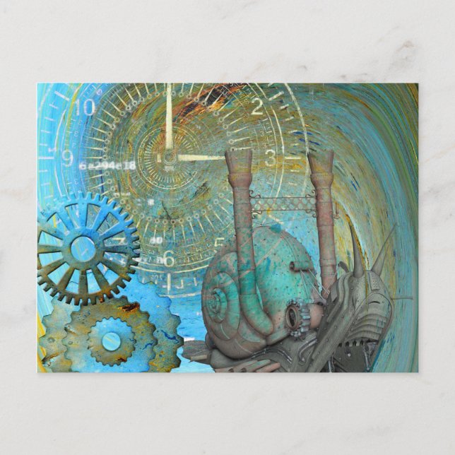 Aqua Steam Snail Traveller Postcard (Front)