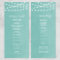 Aqua String Lights Wedding Program
