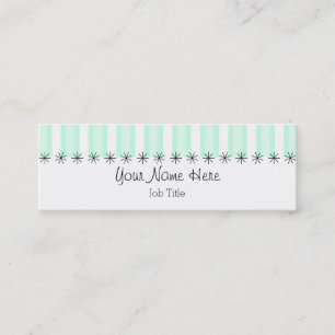 Aqua Stripe business card skinny