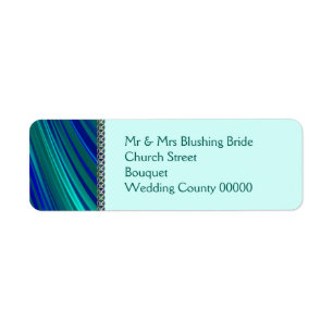 Aqua stripe, silver chain