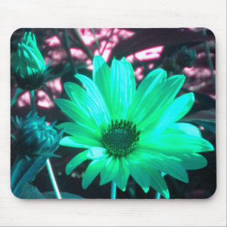 Aqua Sunflower Mouse Pad