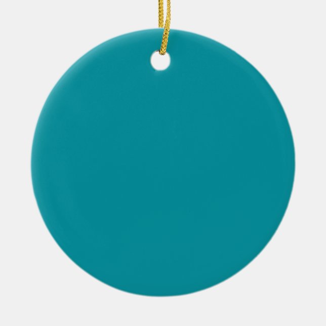 Aqua Teal Background on an Ornament (Front)