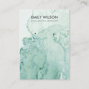  AQUA TEAL BLUE GREEN AGATE MARBLE EARRING DISPLAY BUSINESS CARD