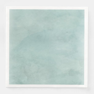 Aqua Teal Mint Watercolor Texture Wedding Napkin