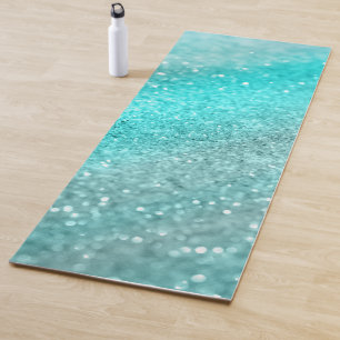 Aqua Teal Ocean Glitter #1 Yoga Mat