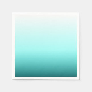 Aqua Teal Ombre Gradient Napkin