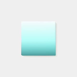 Aqua Teal Ombre Gradient Post-it Notes