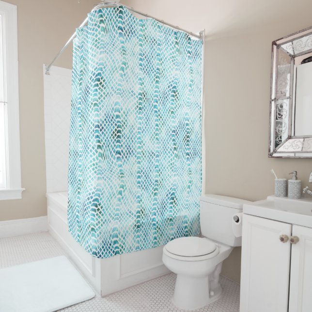 Aqua Teal Snake Print (In Situ)