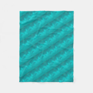 Aqua Teal Turquoise Pattern Fleece Blanket