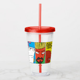 Aqua Teen Hunger Force Character Panel Graphic Acrylic Tumbler