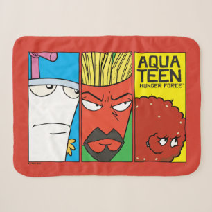 Aqua Teen Hunger Force Character Panel Graphic Sherpa Blanket