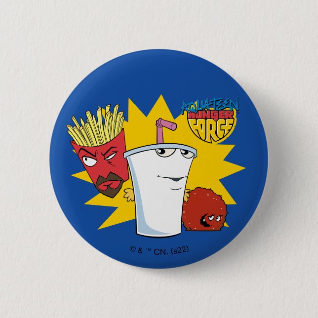 Aqua Teen Hunger Force Explosive Graphic 2 Inch Round Button (Front)