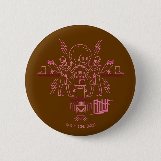 Aqua Teen Hunger Force Hieroglyphics 2 Inch Round Button (Front)