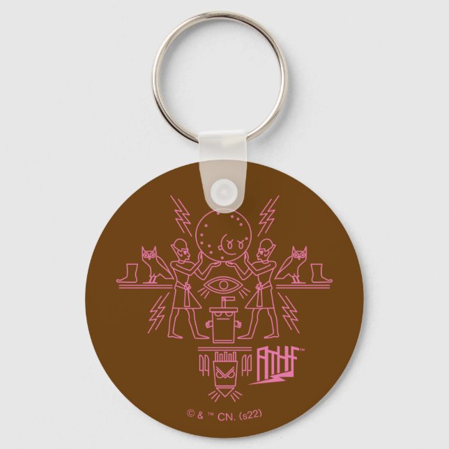 Aqua Teen Hunger Force Hieroglyphics Keychain (Front)