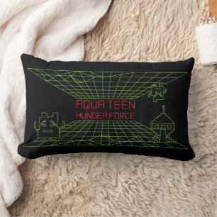 Aqua Teen Hunger Force Mooninites Game Logo Lumbar Pillow