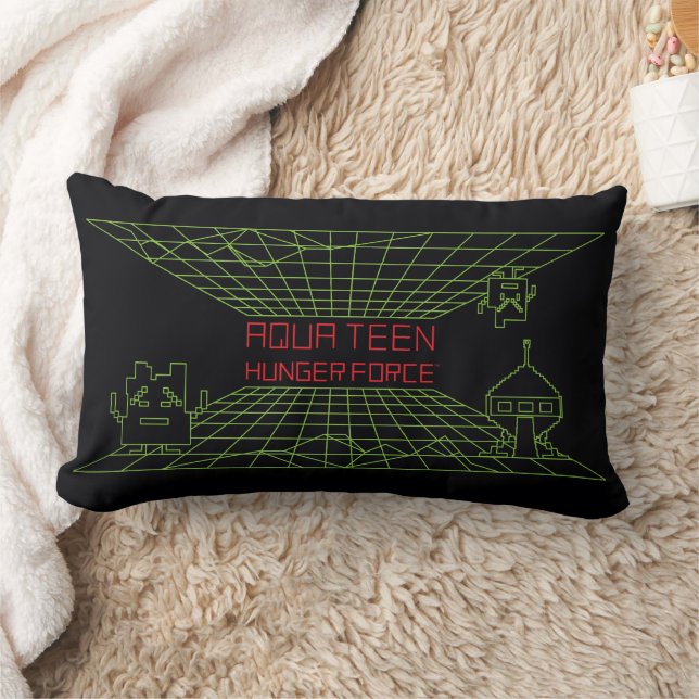 Aqua Teen Hunger Force Mooninites Game Logo Lumbar Pillow (Blanket)