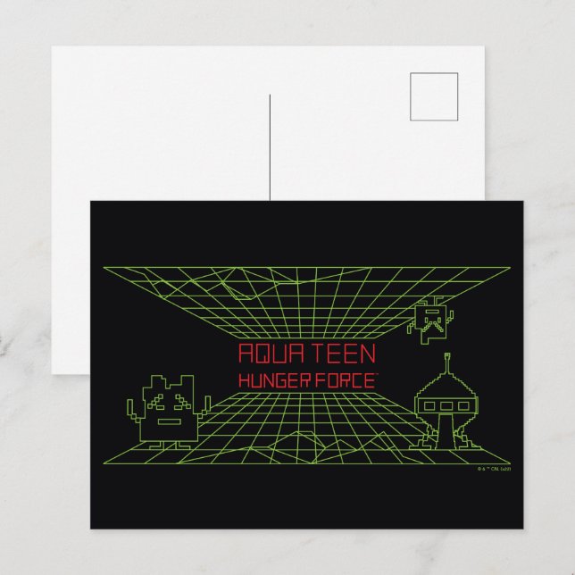 Aqua Teen Hunger Force Mooninites Game Logo Postcard (Front/Back)
