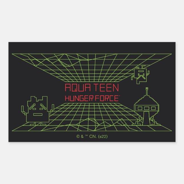 Aqua Teen Hunger Force Mooninites Game Logo Sticker (Front)