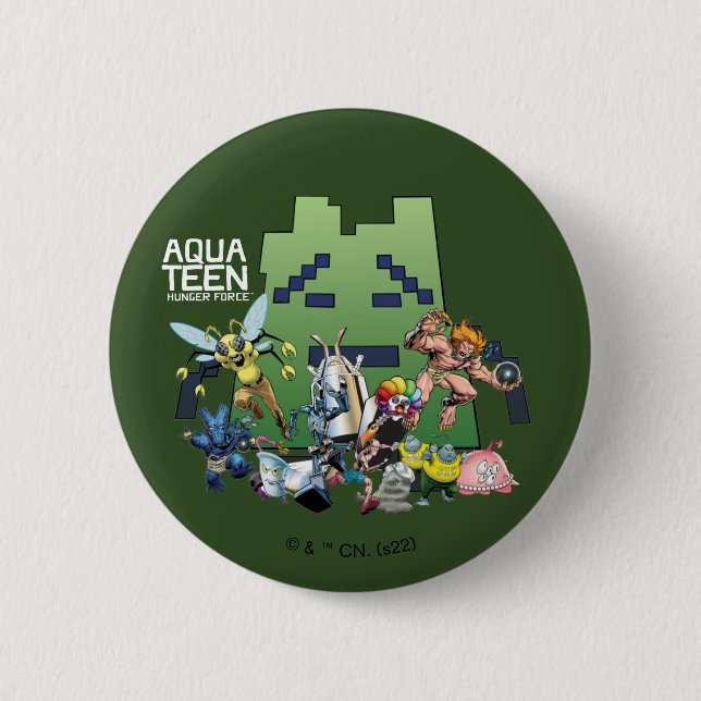 Aqua Teen Hunger Force Villains 2 Inch Round Button (Front)