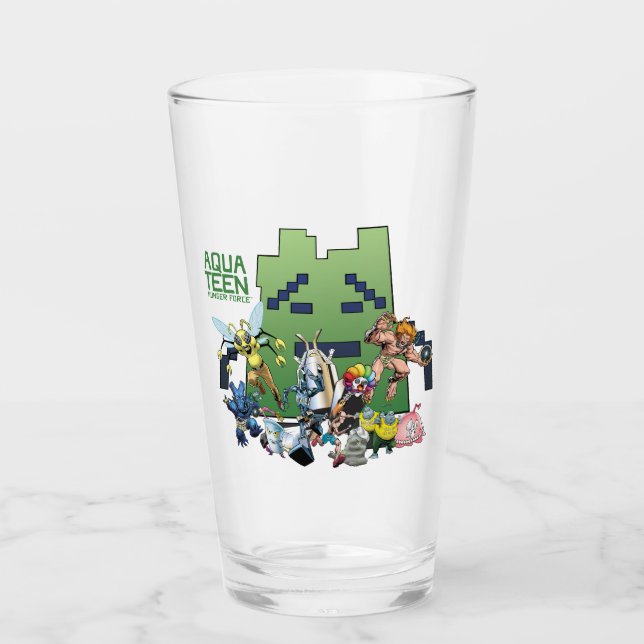 Aqua Teen Hunger Force Villains Glass (Front)