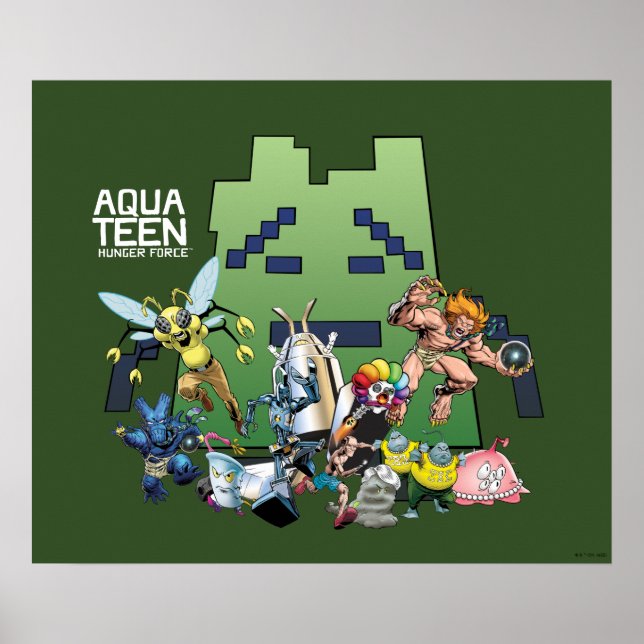 Aqua Teen Hunger Force Villains Poster (Front)